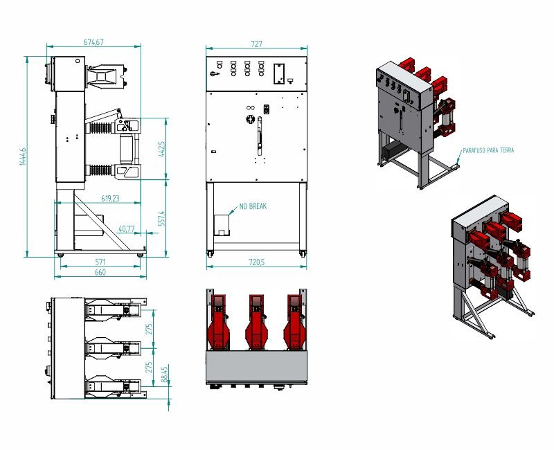 Desenho Técnico 17,5kV - 630A