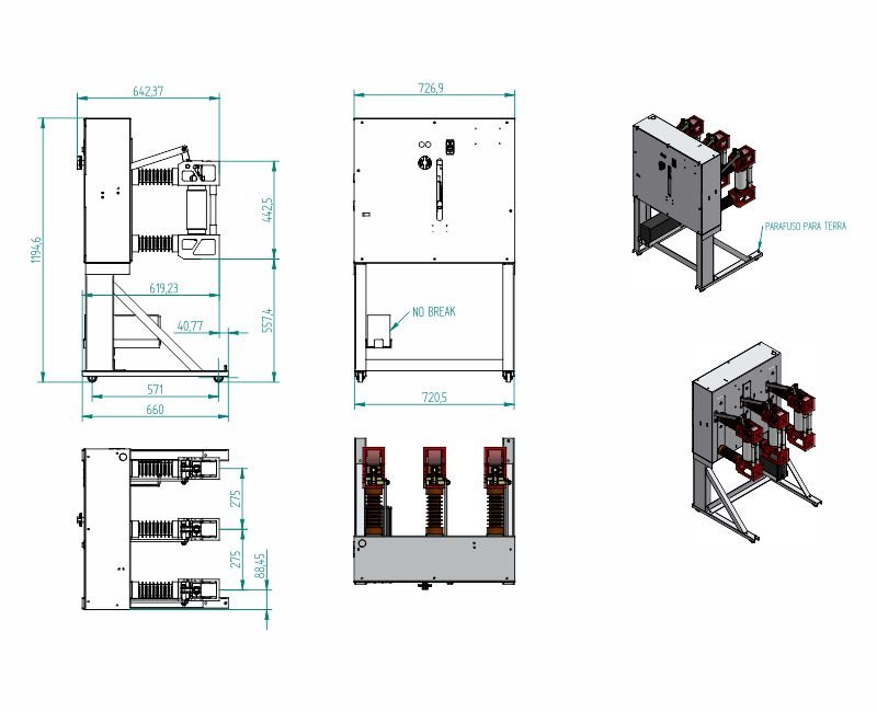 Desenho Técnico 17,5kV - 630A