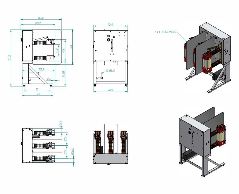 Desenho Técnico 17,5kV - 630A
