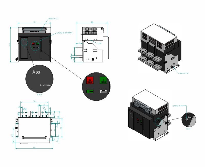 Desenho Técnico 17,5kV - 630A