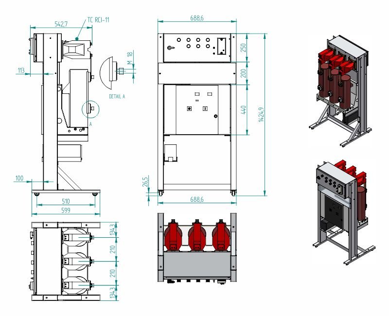 Desenho Técnico 17,5kV - 630A