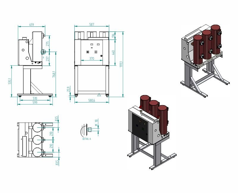Desenho Técnico 17,5kV - 630A