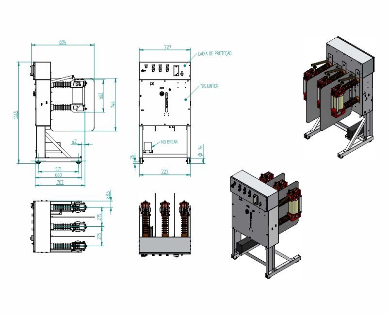 Desenho Técnico 17,5kV - 630A